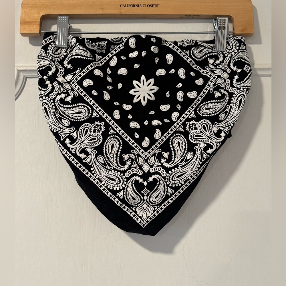 Design by Olivia Black Bandana Tank Top - Summer Top - Size Small